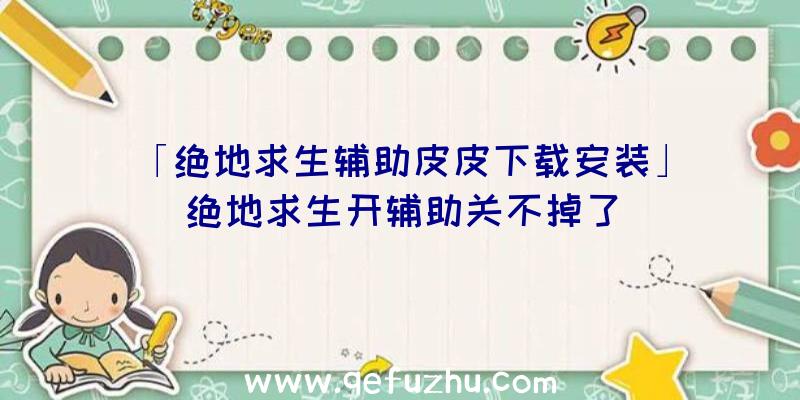 「绝地求生辅助皮皮下载安装」|绝地求生开辅助关不掉了